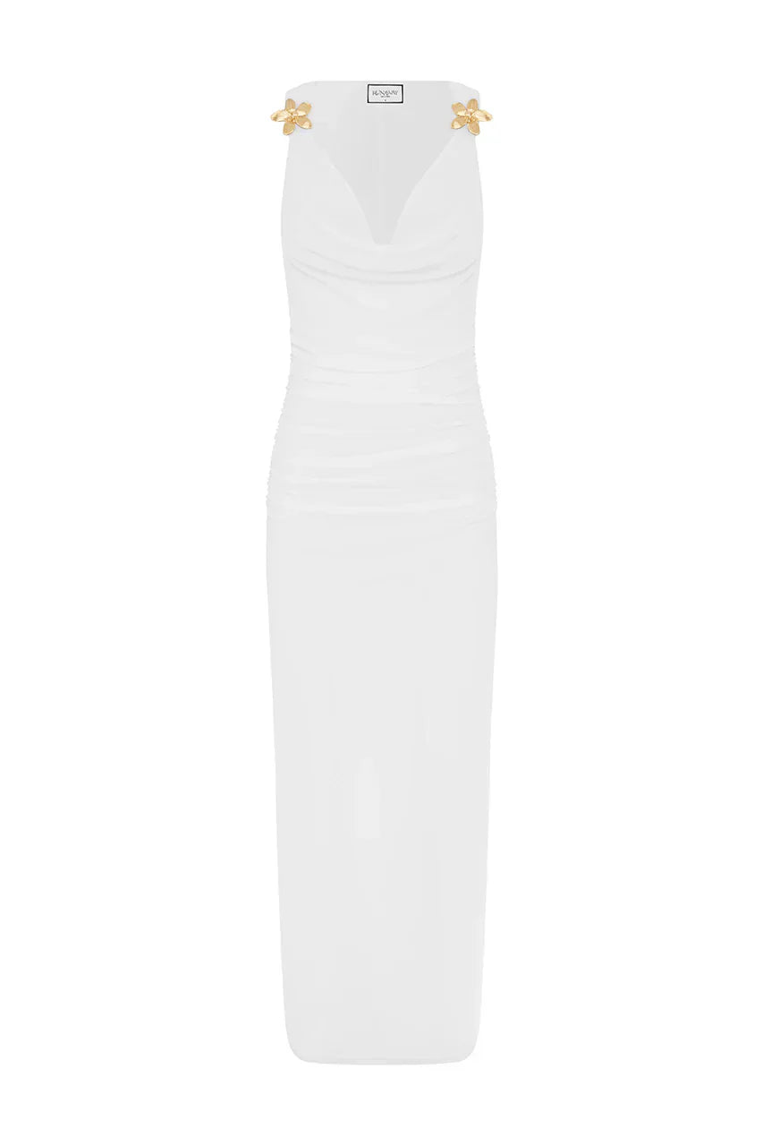 BALIN MIDI DRESS - WHITE