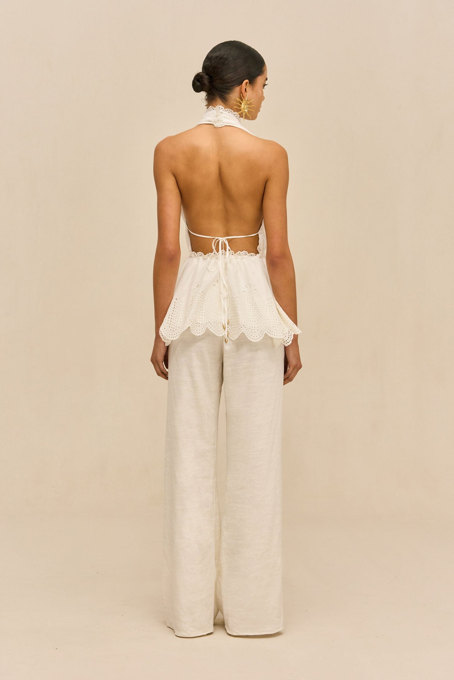 SARA PANT - OFF WHITE LINEN