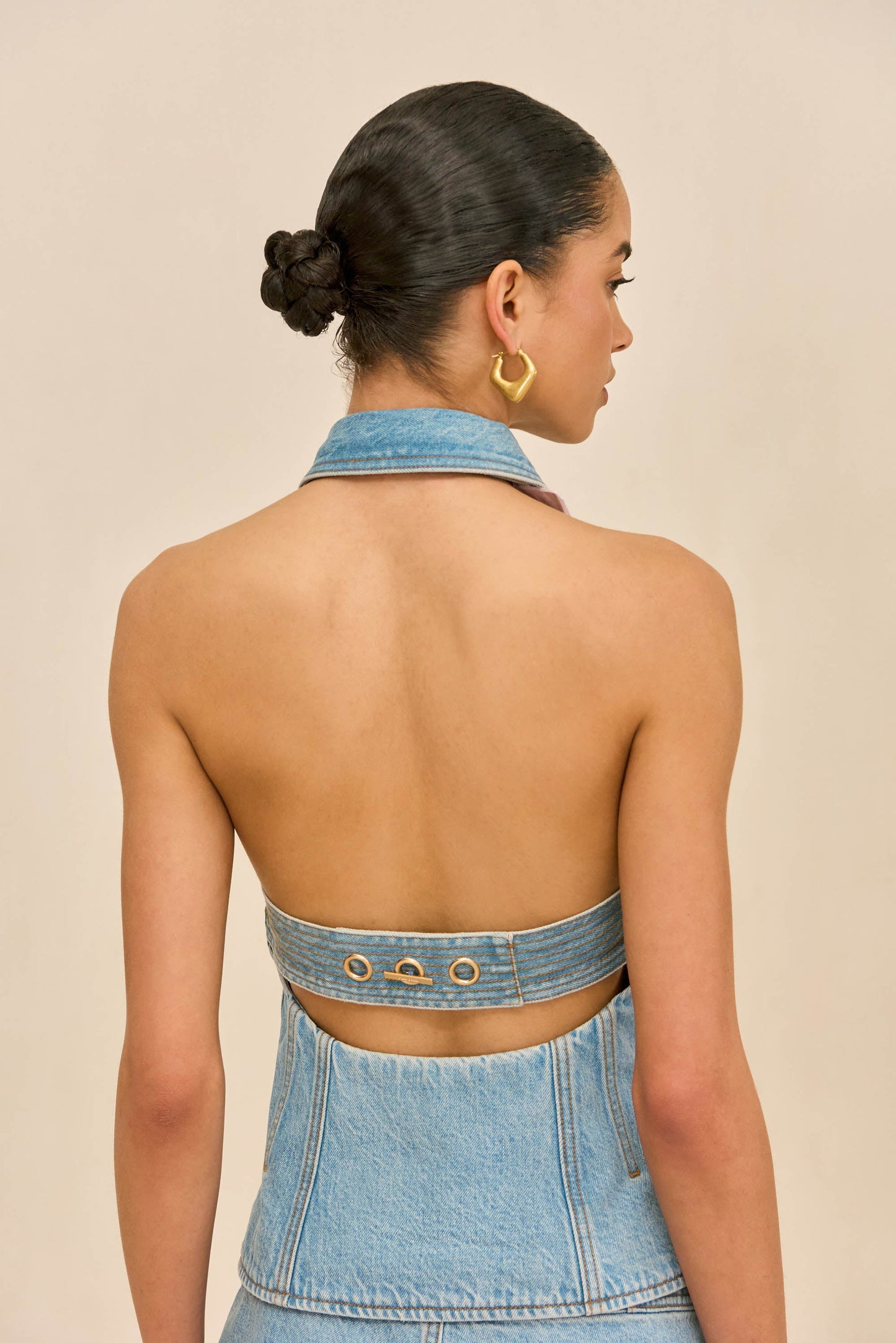 JILL DENIM TOP - VINTAGE BLUE