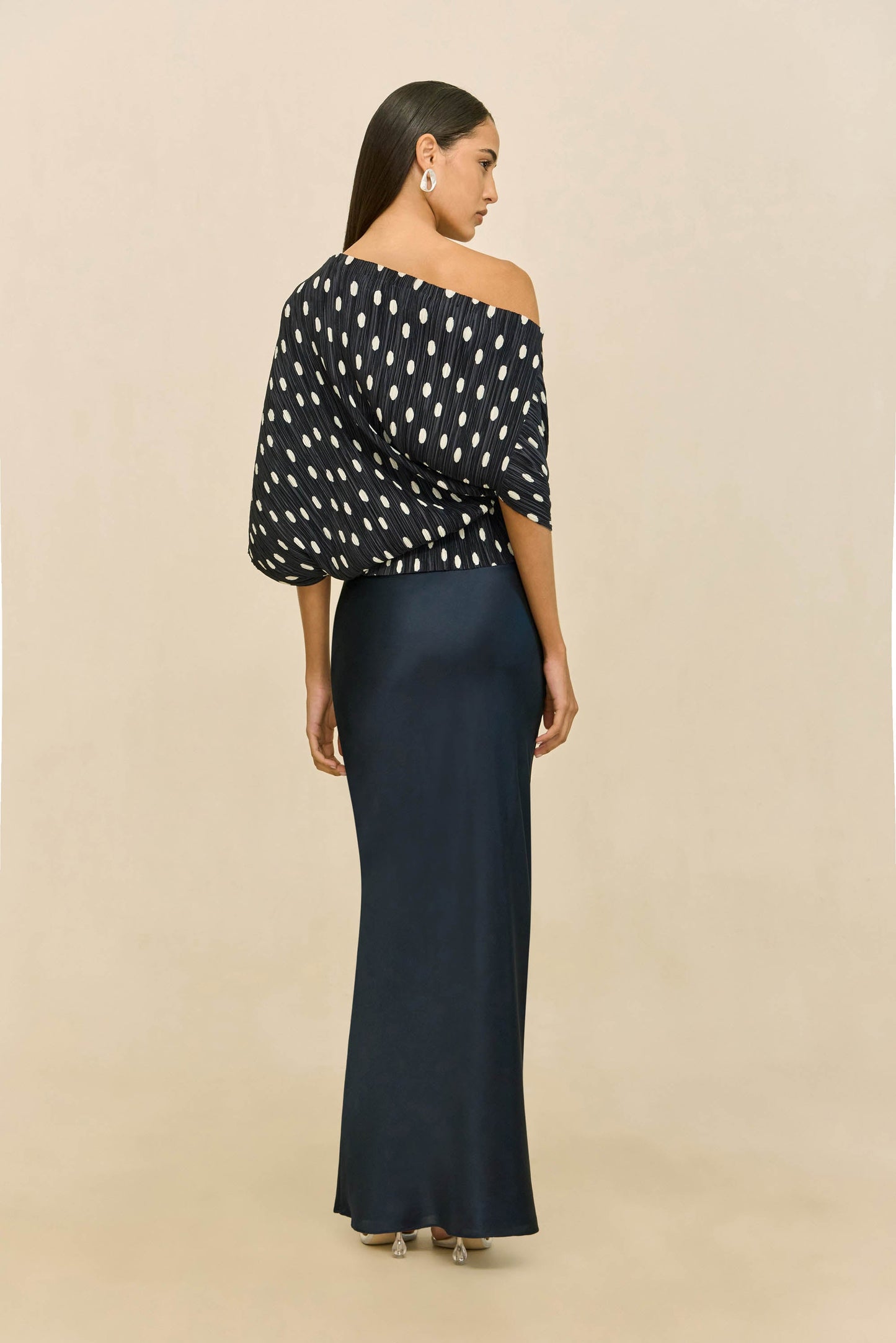 CAMI TOP - SMALL DOT DEEP LAKE