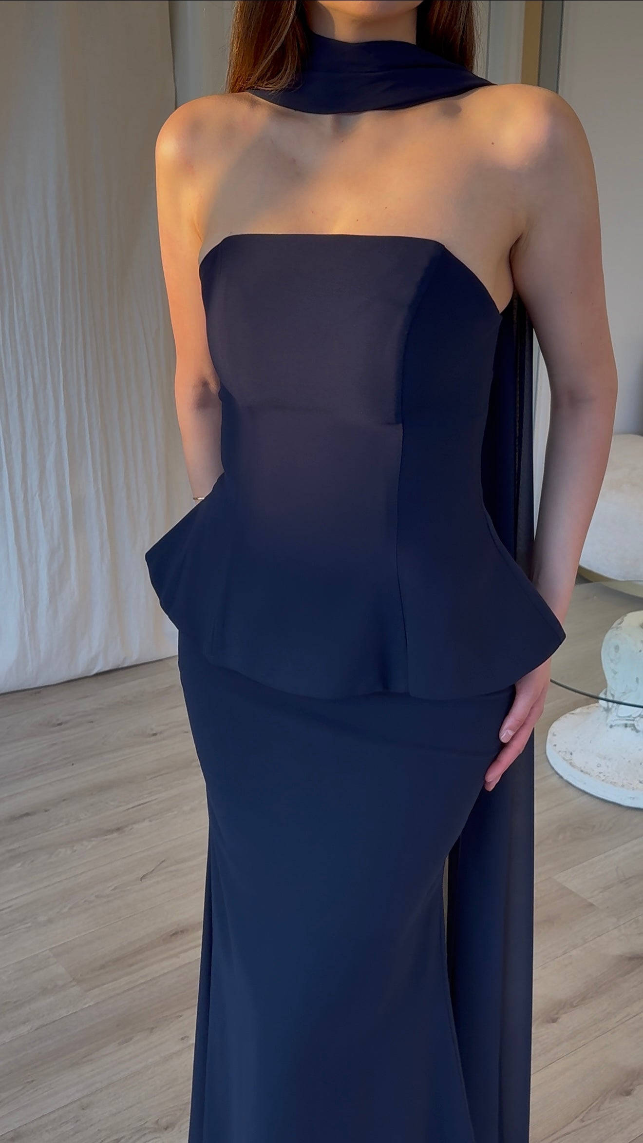 The Venora dress navy blue