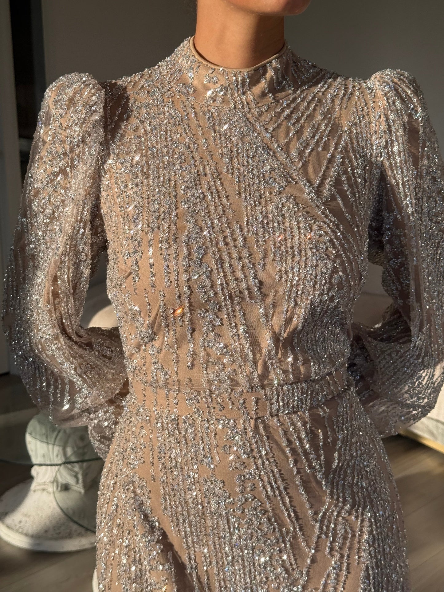 The Aicha dress warm beige