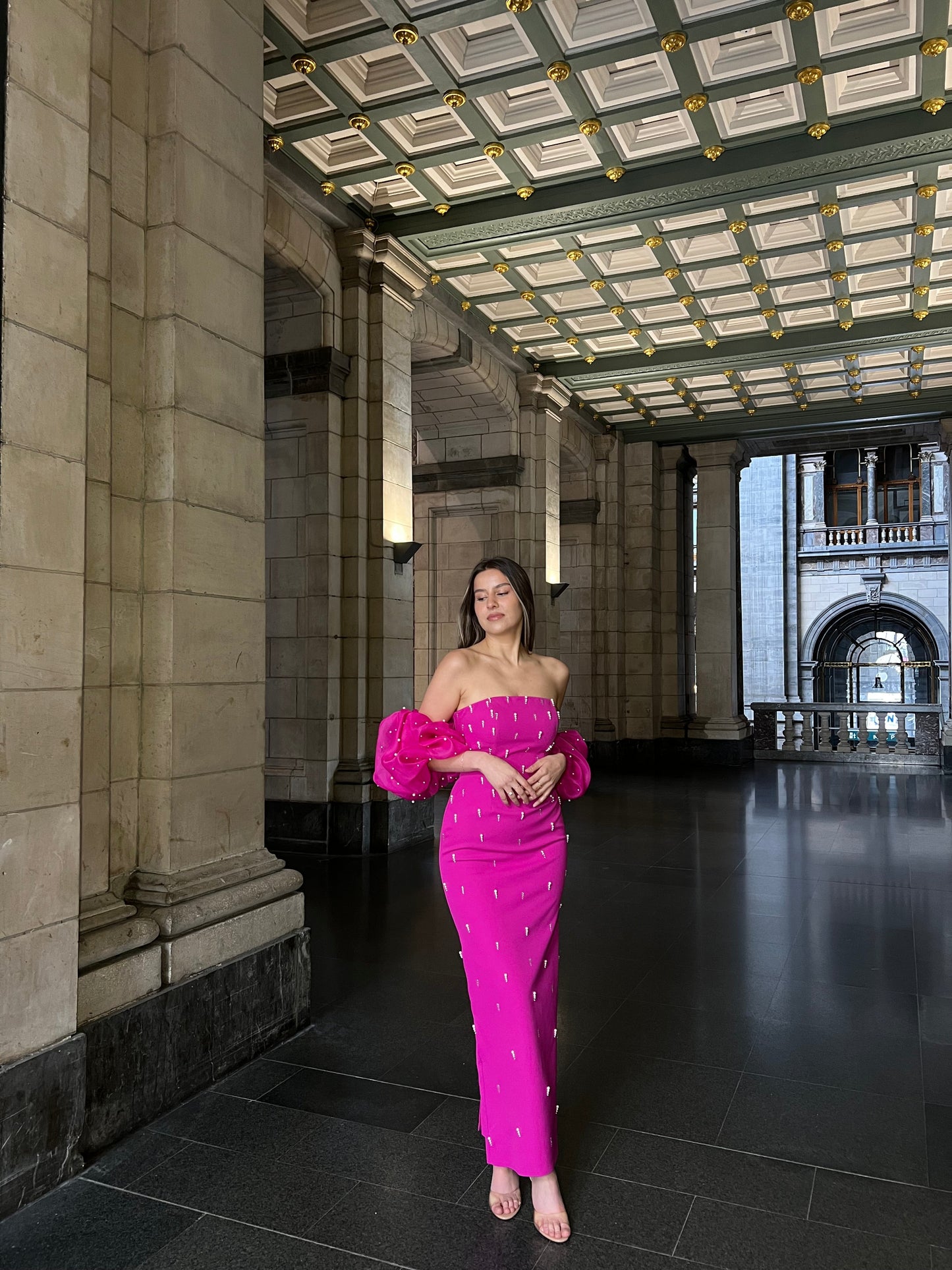 The Marilyn dress fushia