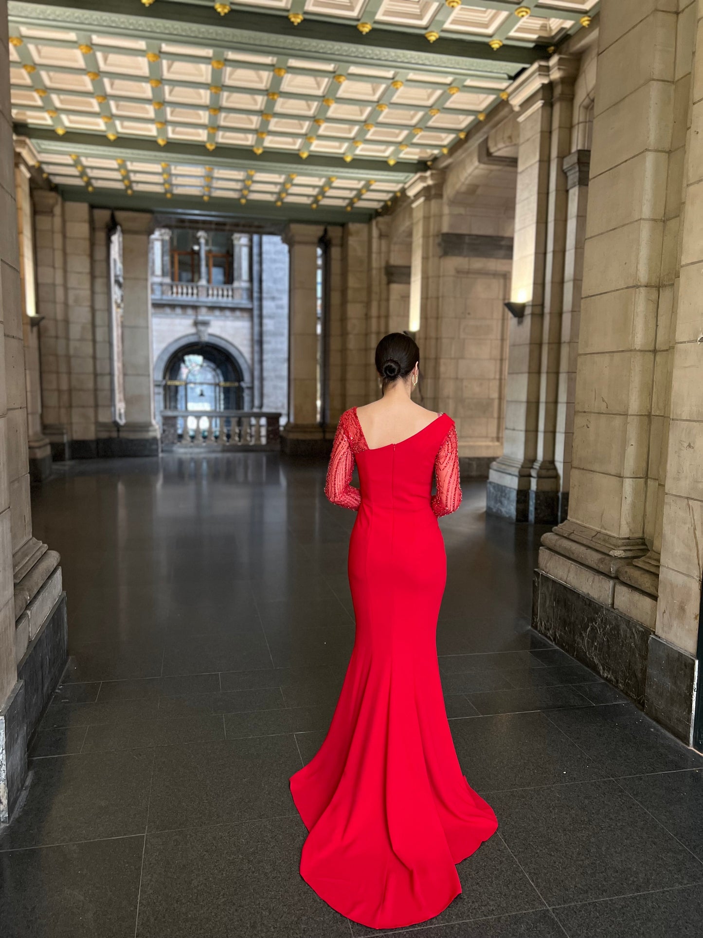 The Luna dress red