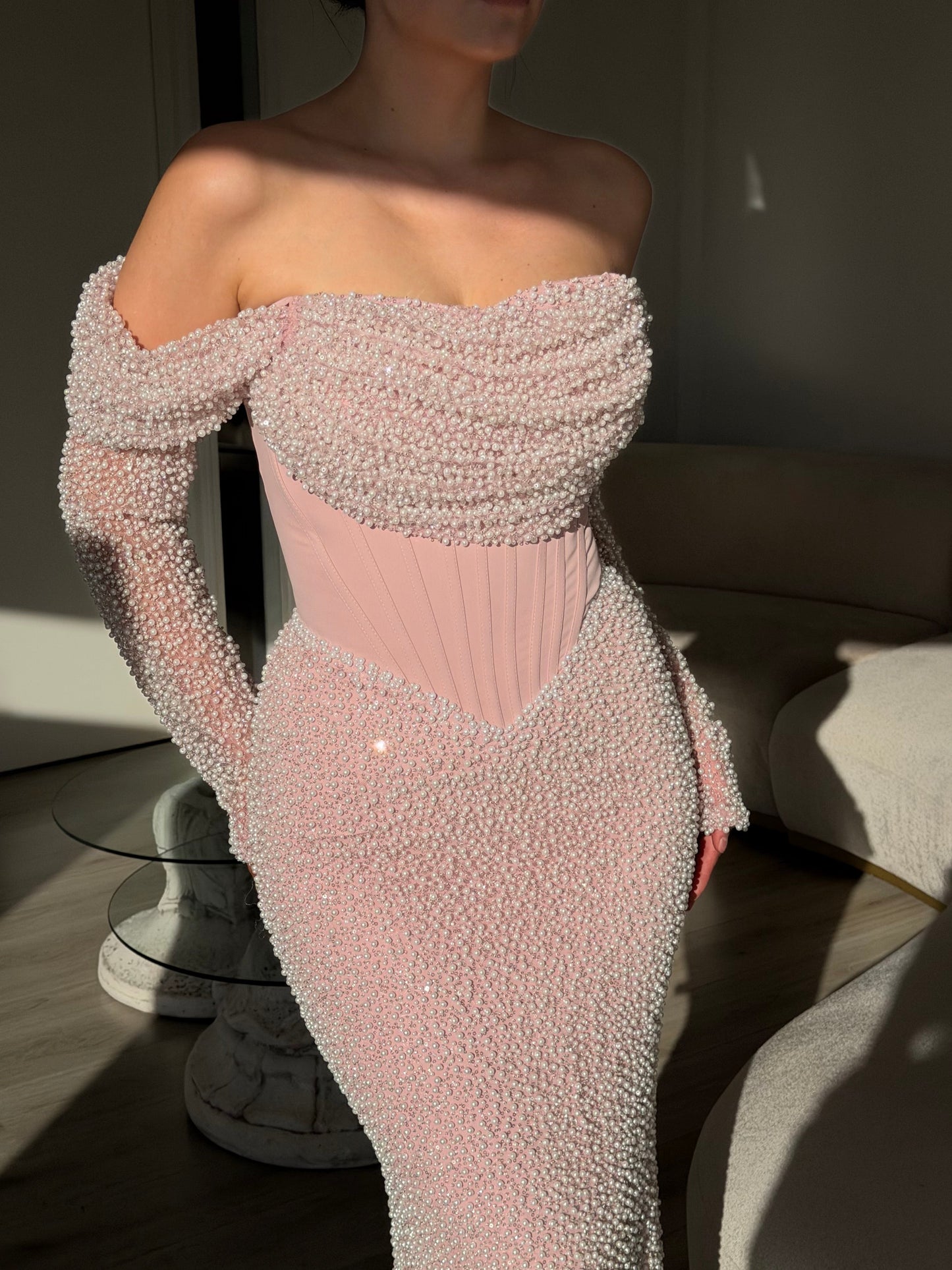 The Velina dress soft pink