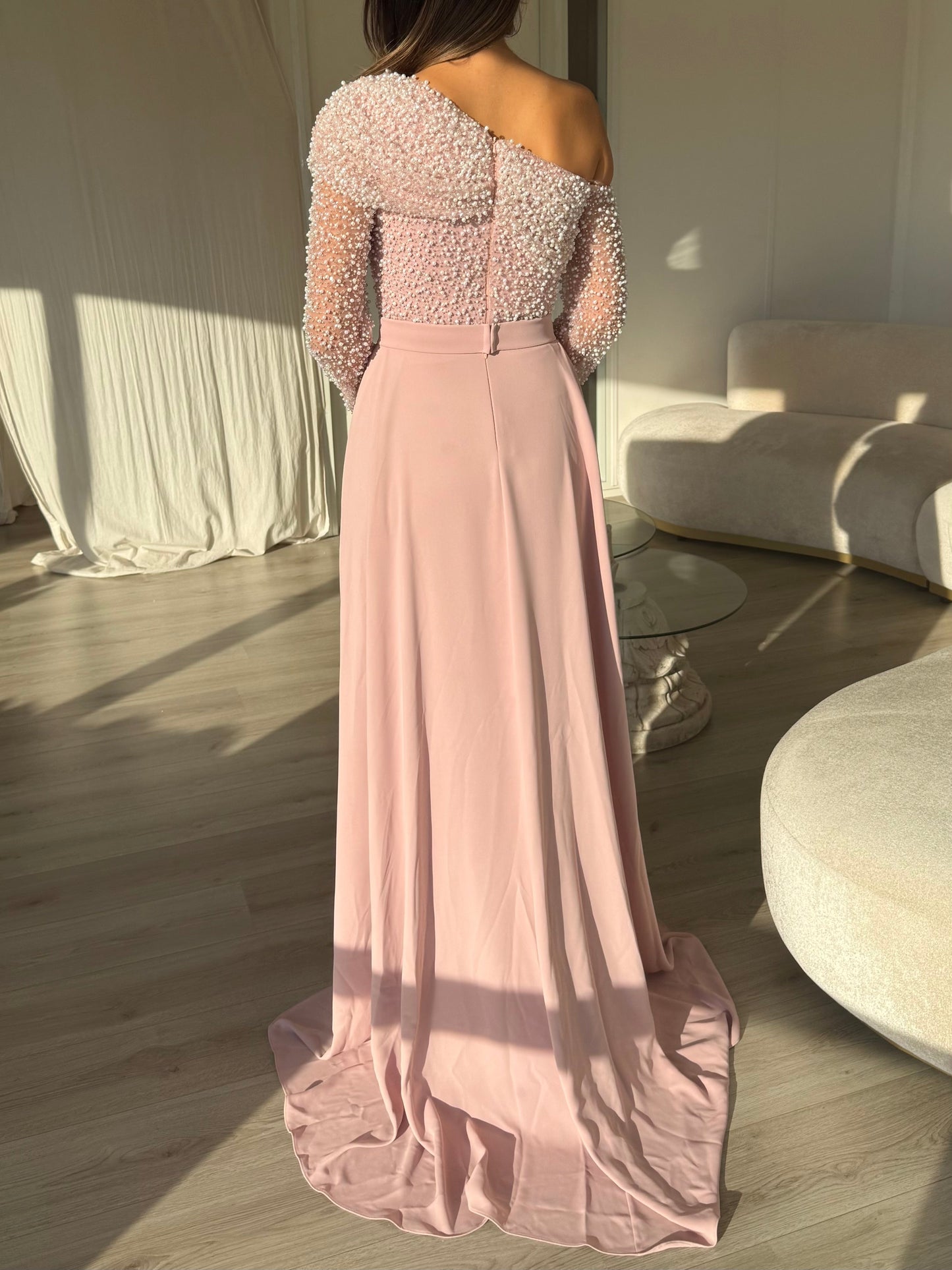 The Defne dress soft pink