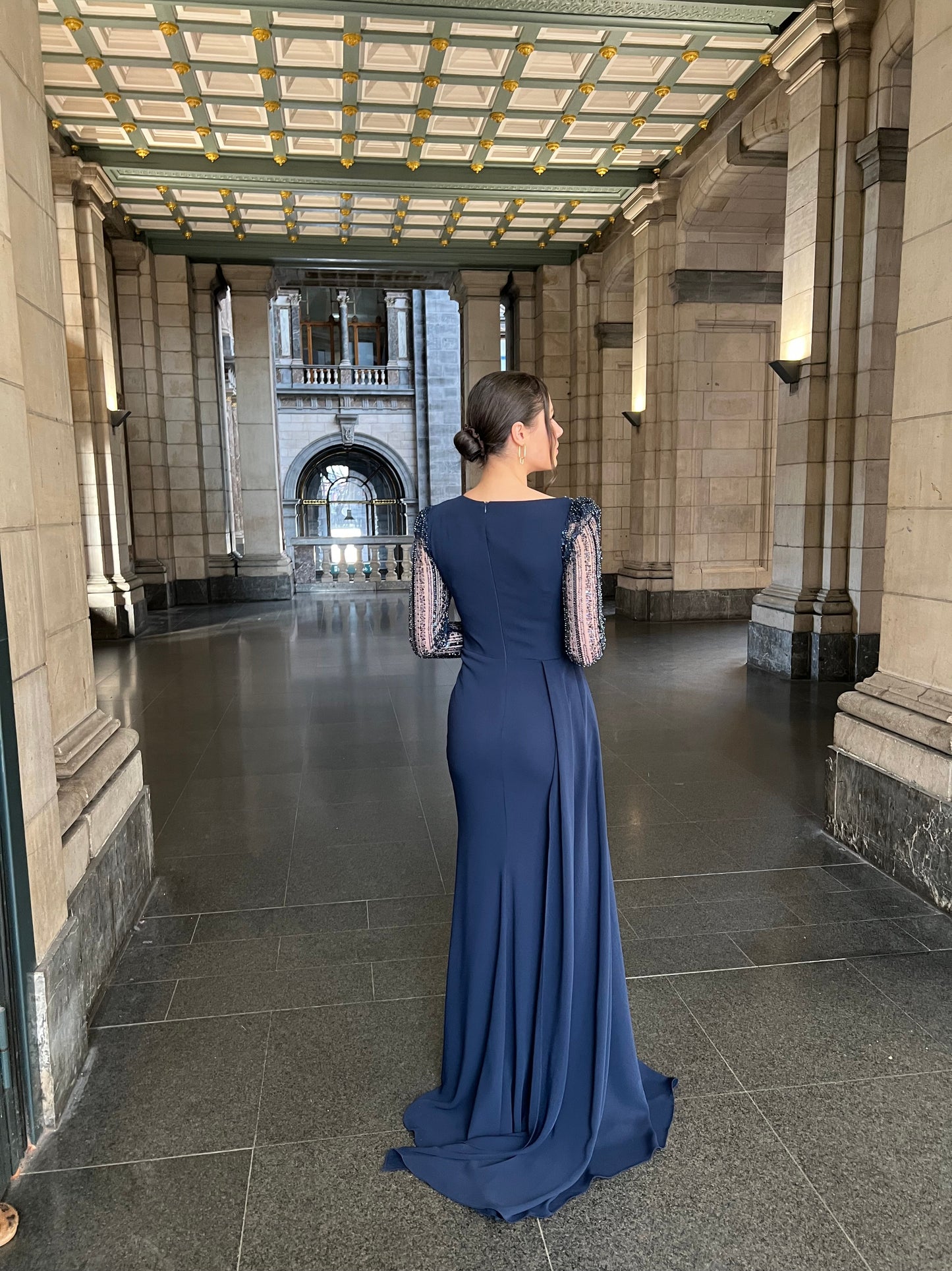 The Sahra dress blue