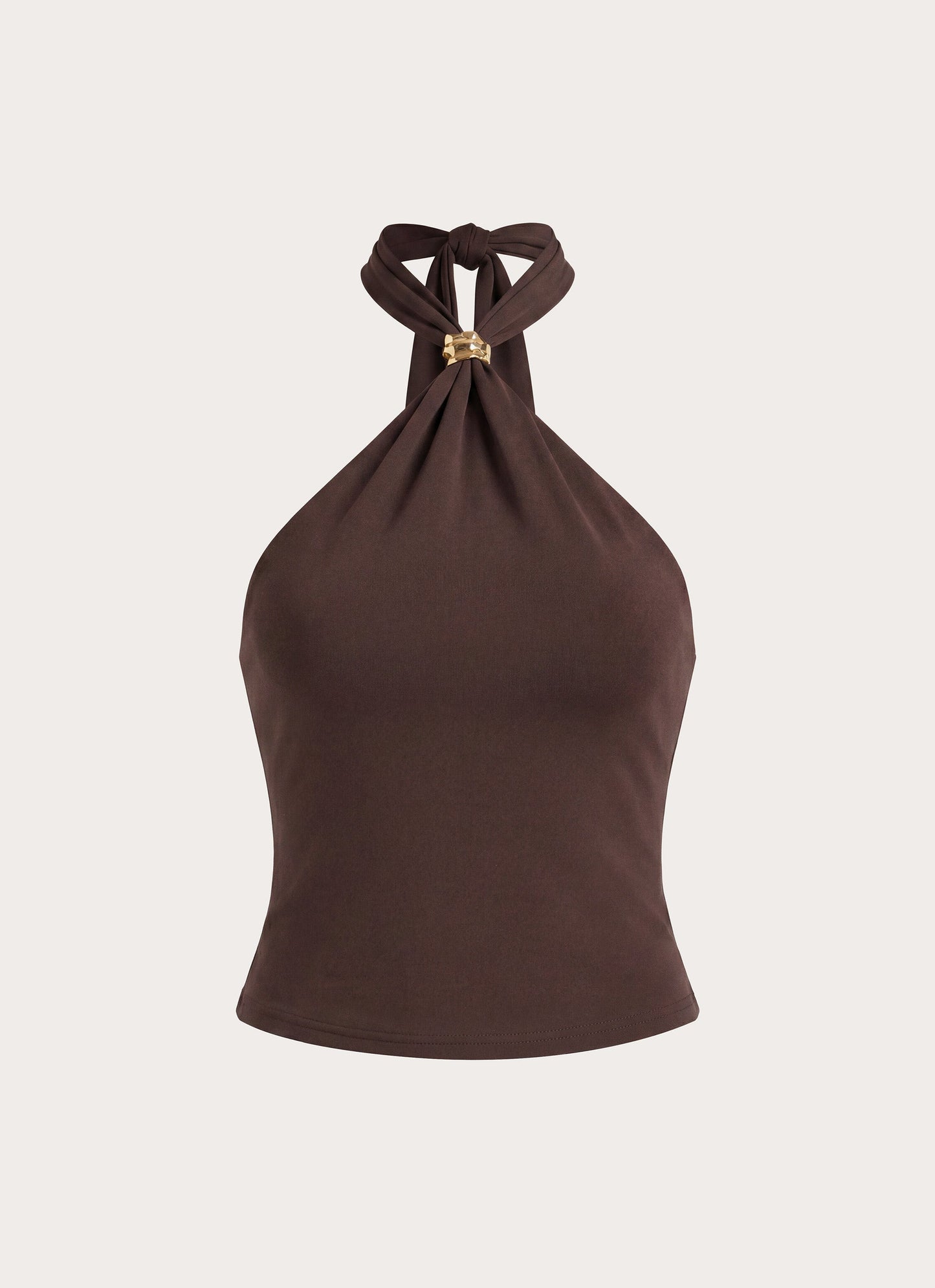 Amelina Halter Top - Chocolate
