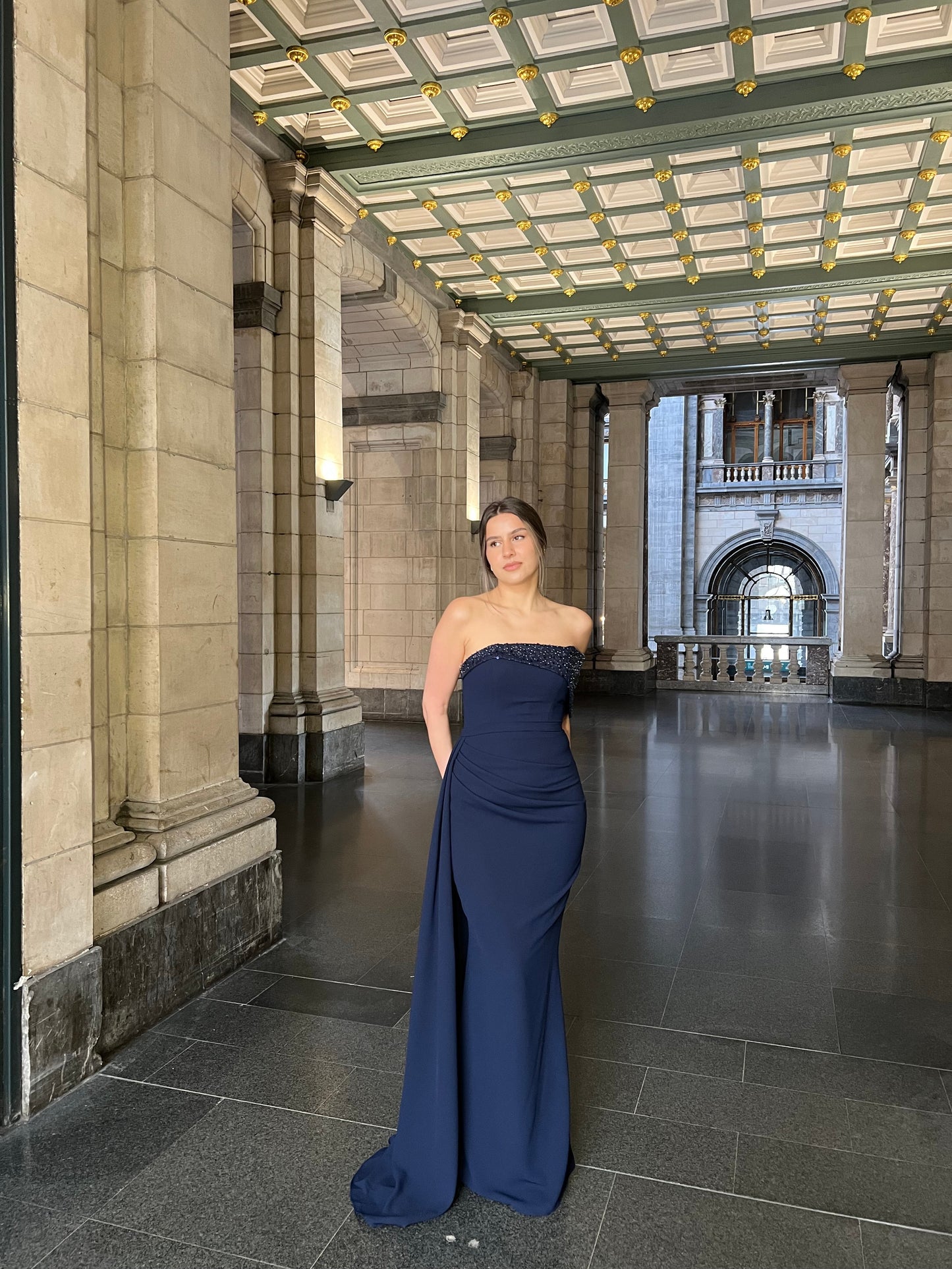 The Inara dress dark blue