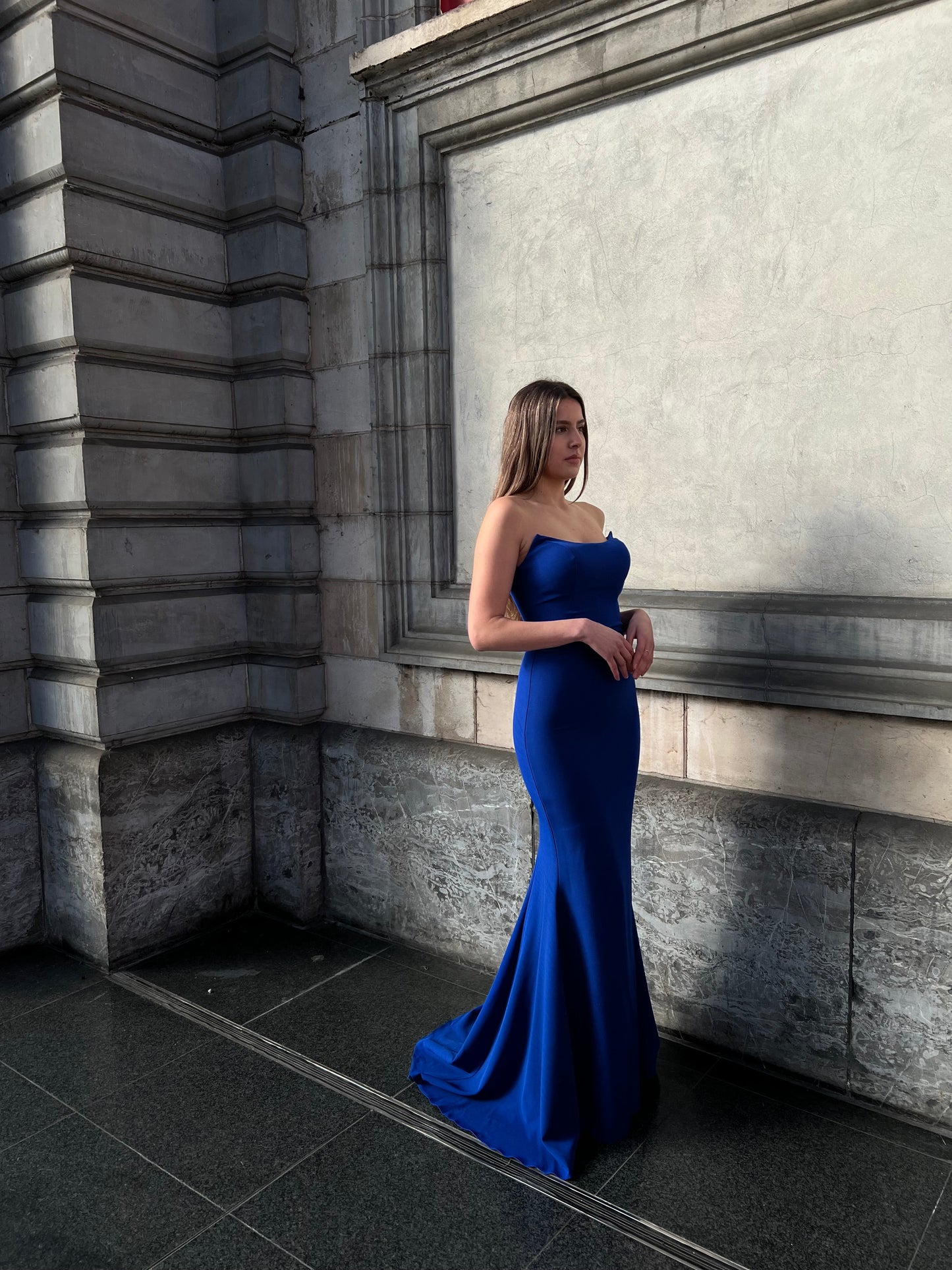 The Dilâ dress blue