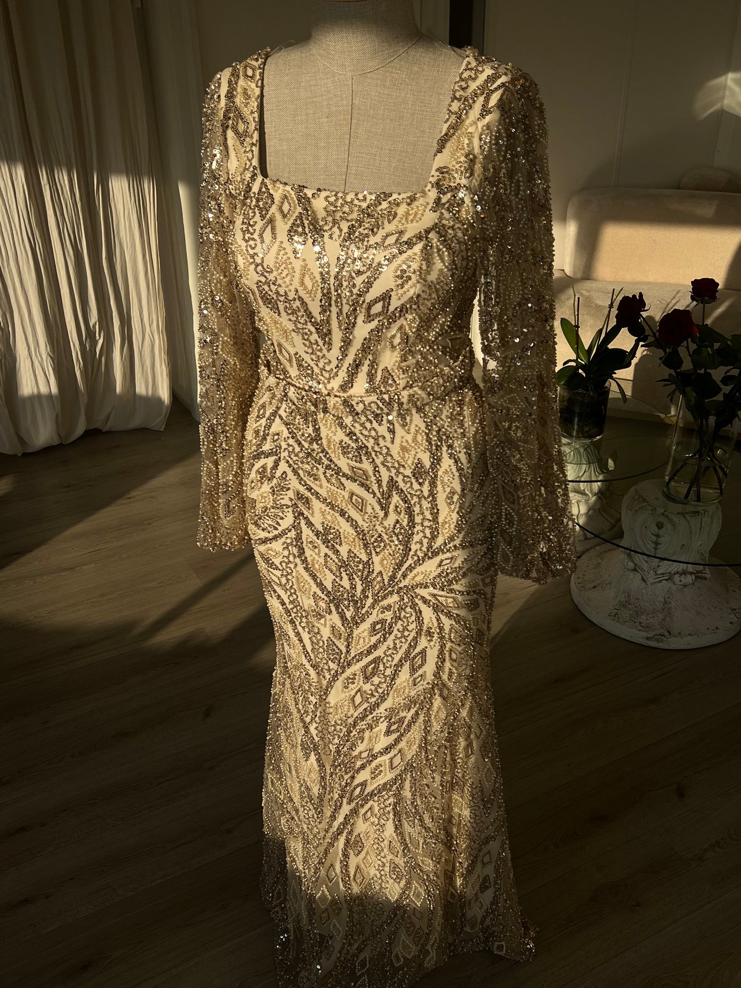 The Nehir dress gold