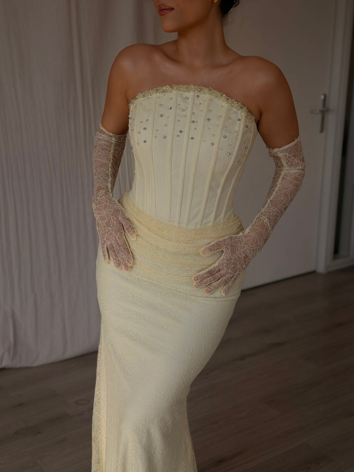 The Jasmine dress butter yellow
