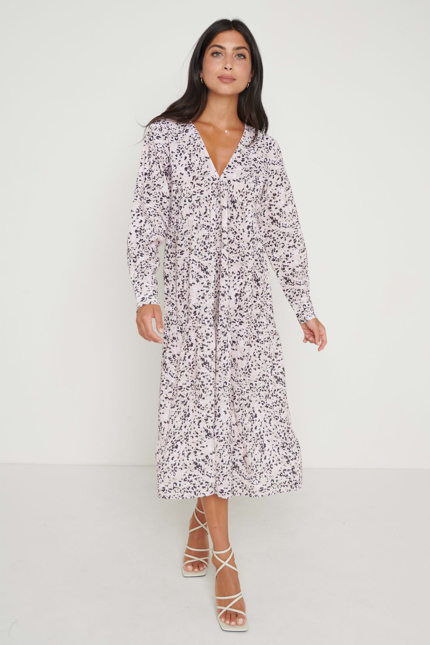 Dotty Day Dress - Pink Leopard