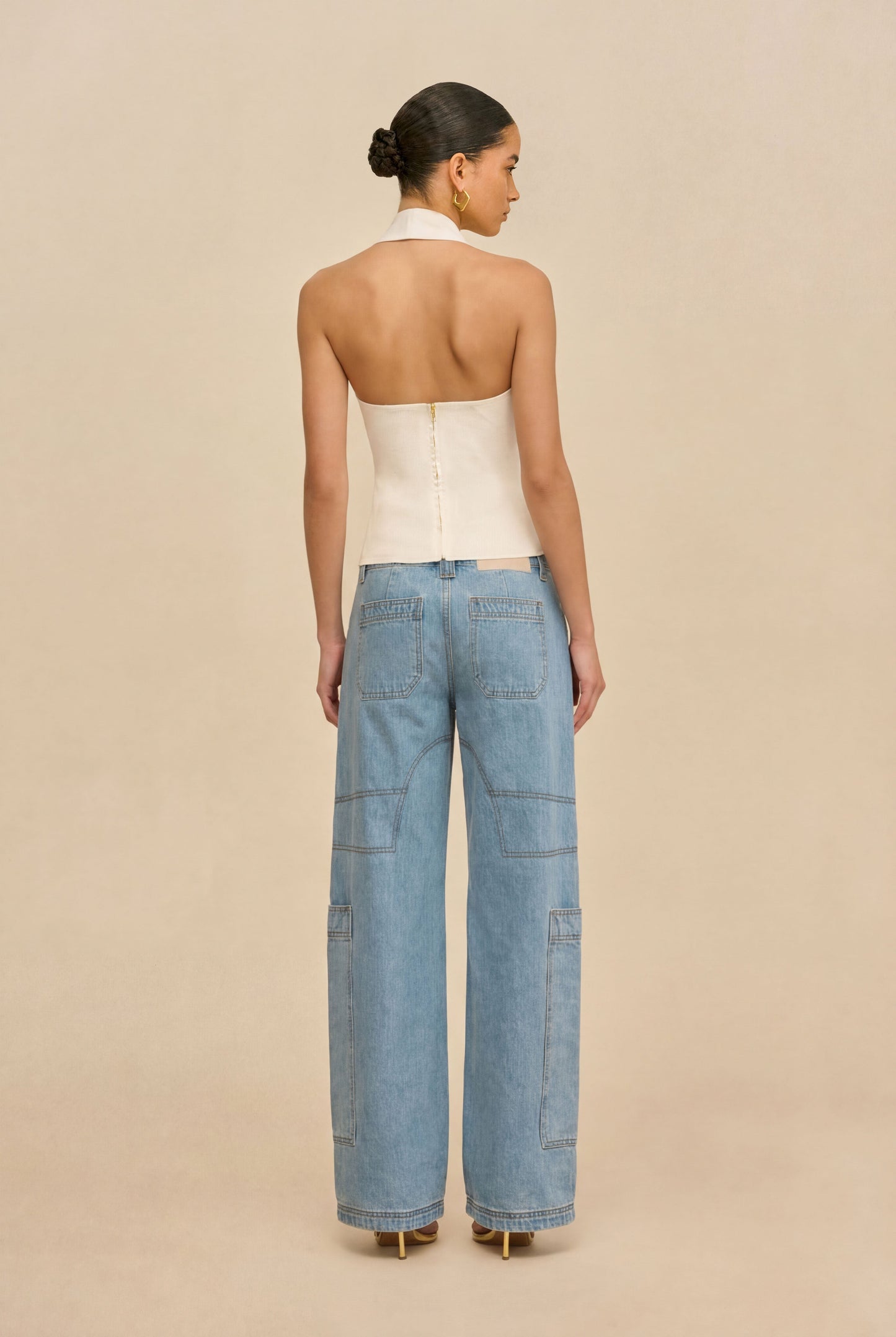 WYNN LOW RISE DENIM PANT - STONE WASH