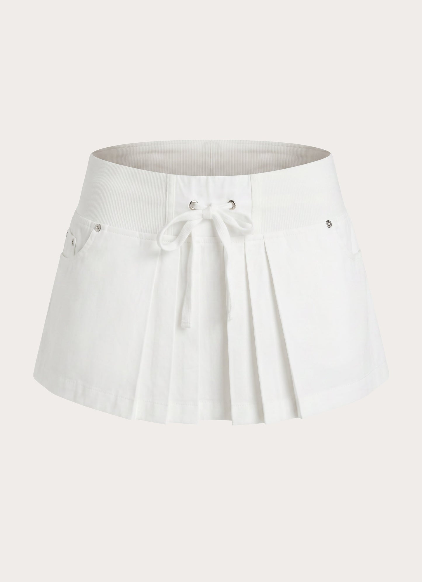 Evrin Cargo Mini Skort - White