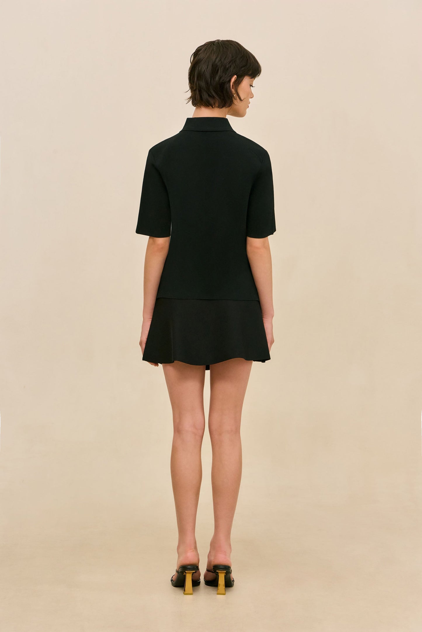JAFFA KNIT TOP - BLACK