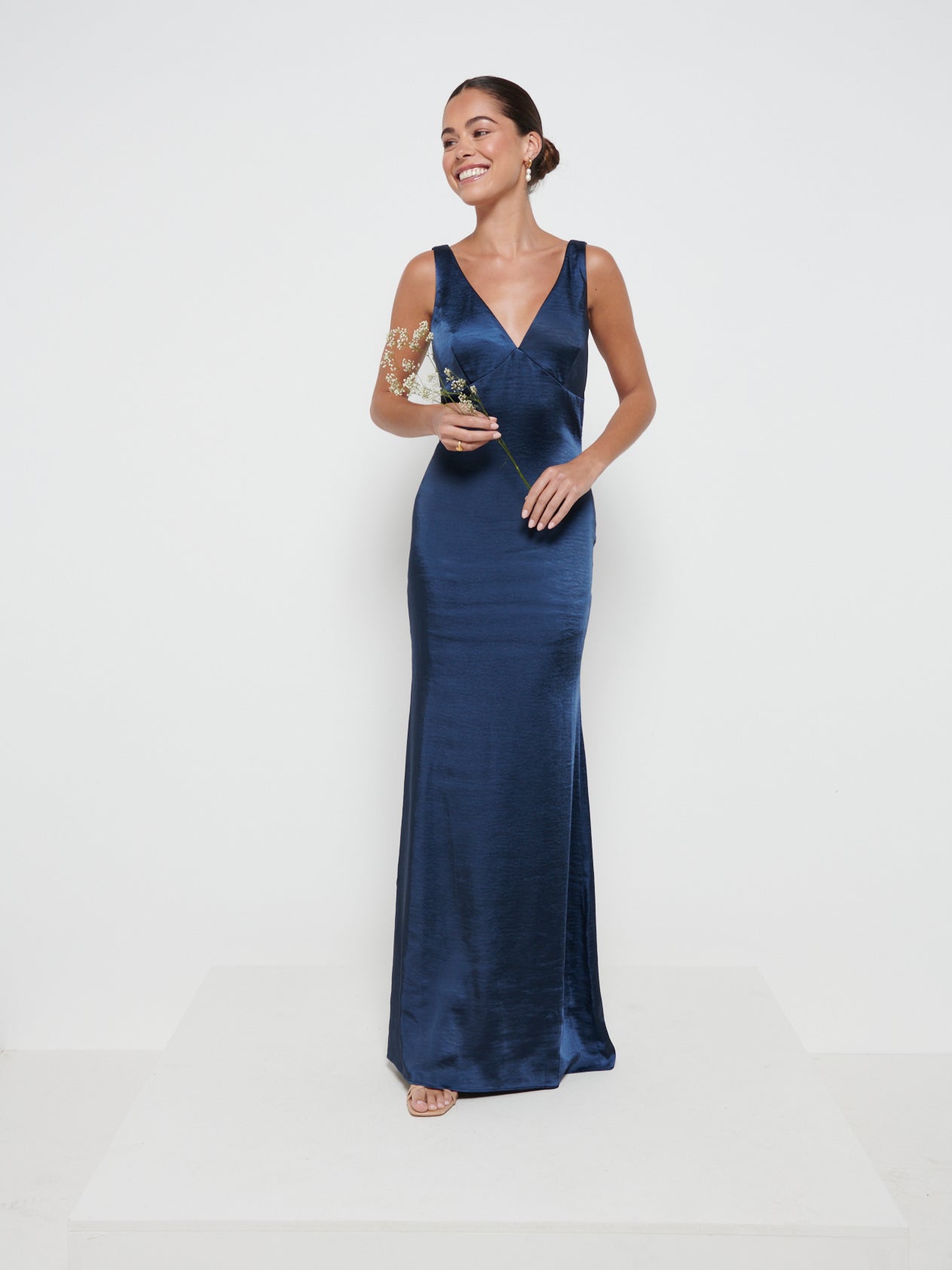 Piper Maxi Bridesmaid Dress - Matte Navy