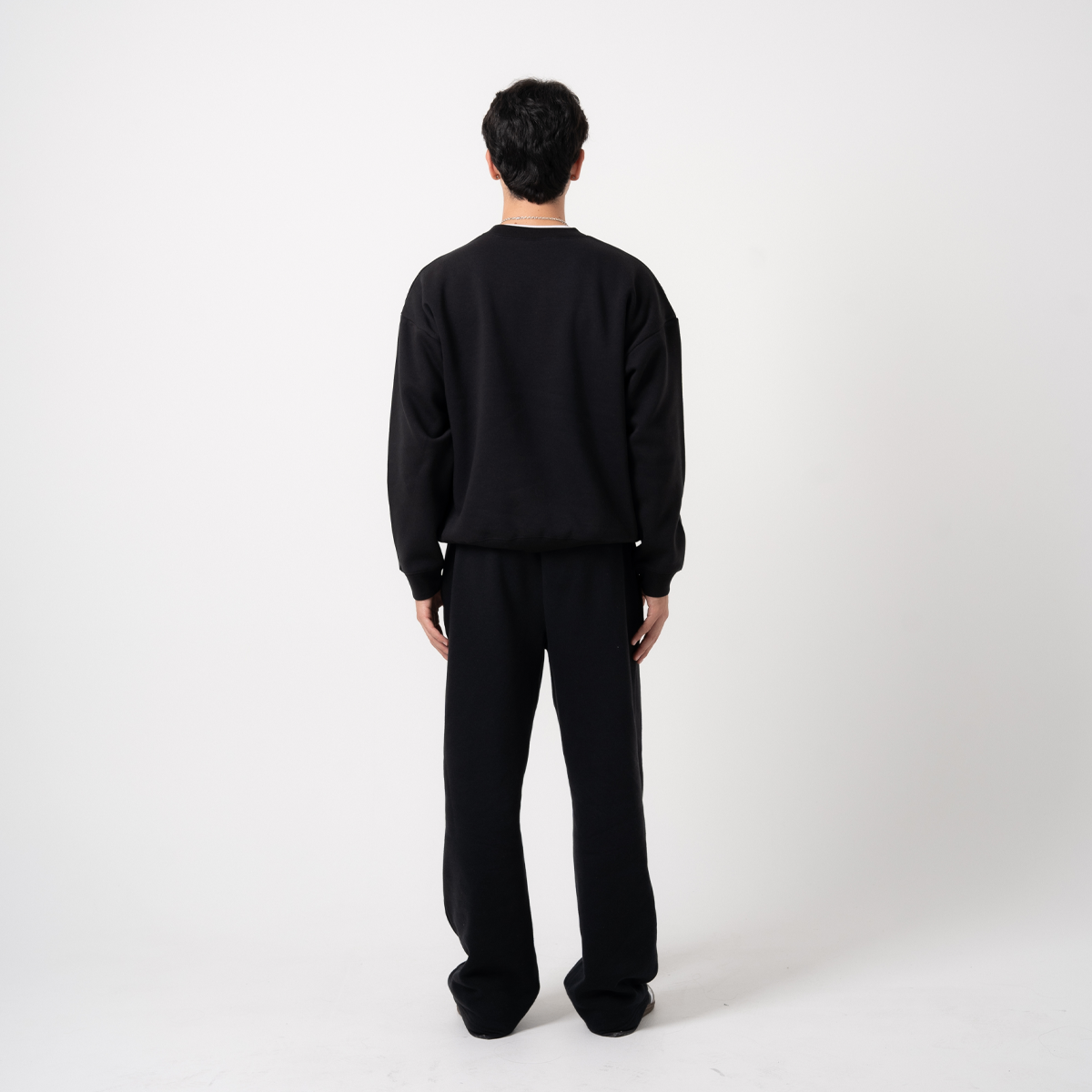 350 GSM 'Black' Fleece Crewneck