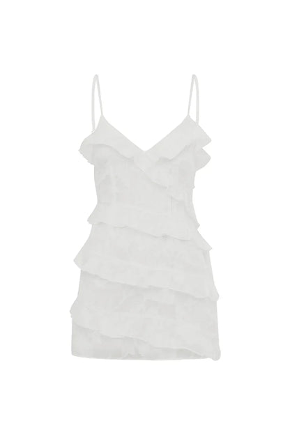 AISHA MINI DRESS - WHITE
