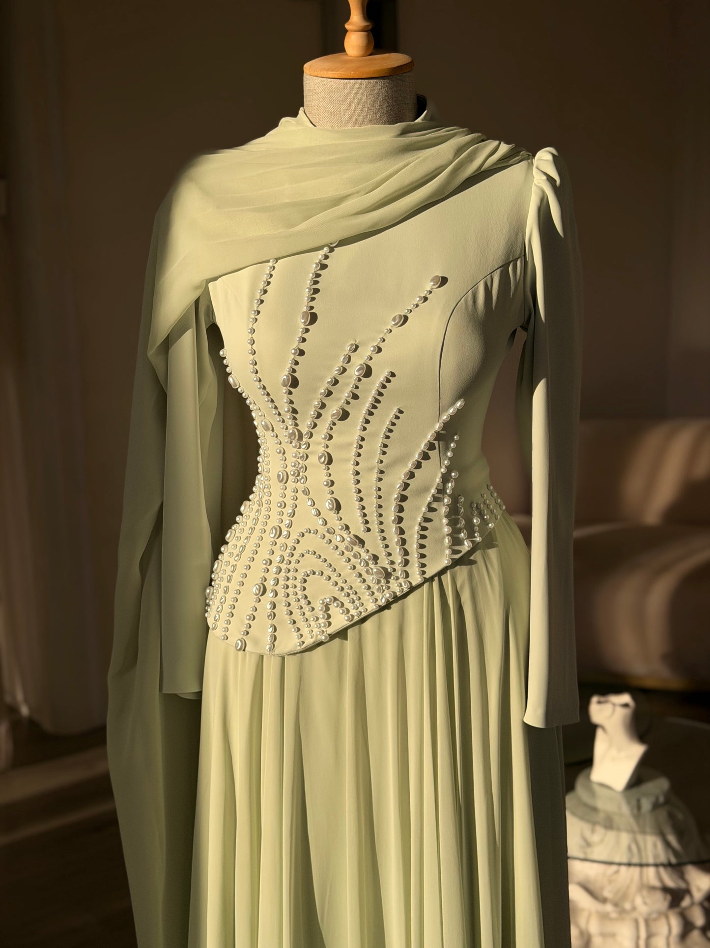 The Camellia dress mint