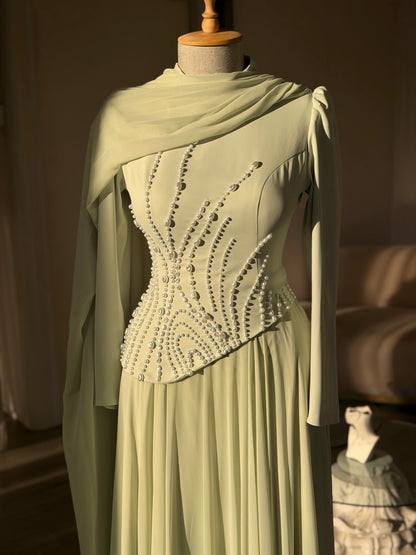 The Camellia dress mint