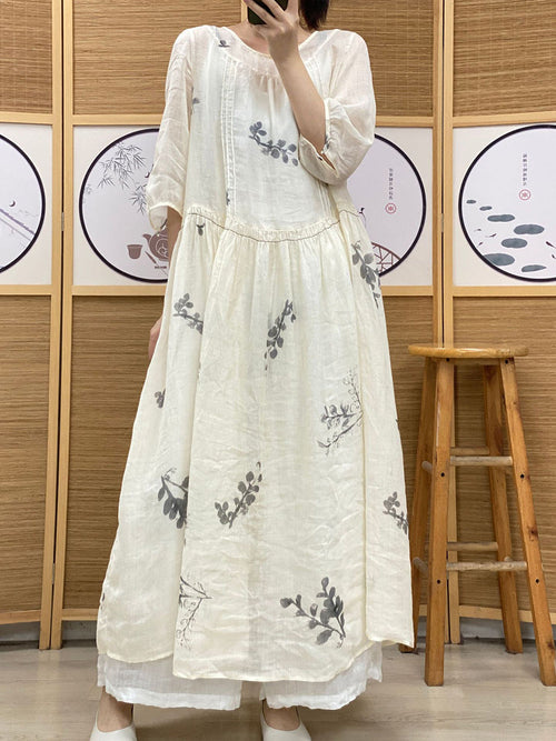 å¤§å°ºç¢¼å¥³æ¬¾å¾©å¤å¤å­£æ°æèè¤¶è§éº»é£èº«è£