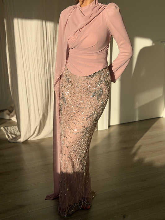 The Zerin dress rosewood