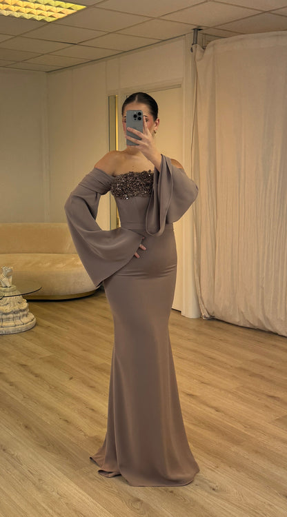 The Nara dress taupe