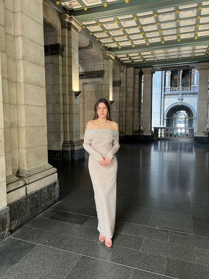 The Ezra dress beige