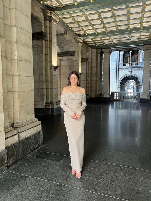 The Ezra dress beige