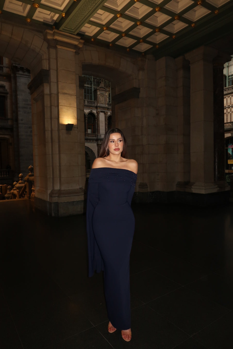 The Aleyna dress navy blue