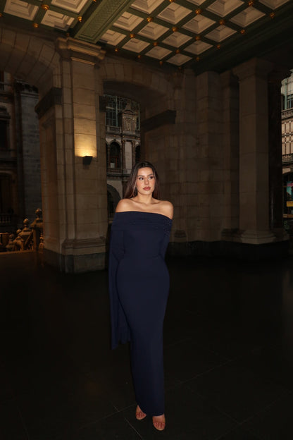 The Aleyna dress navy blue