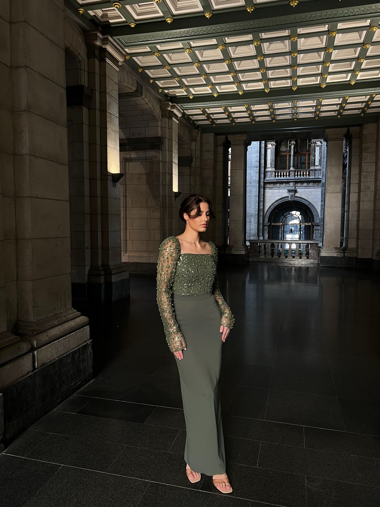 The Melek dress khaki
