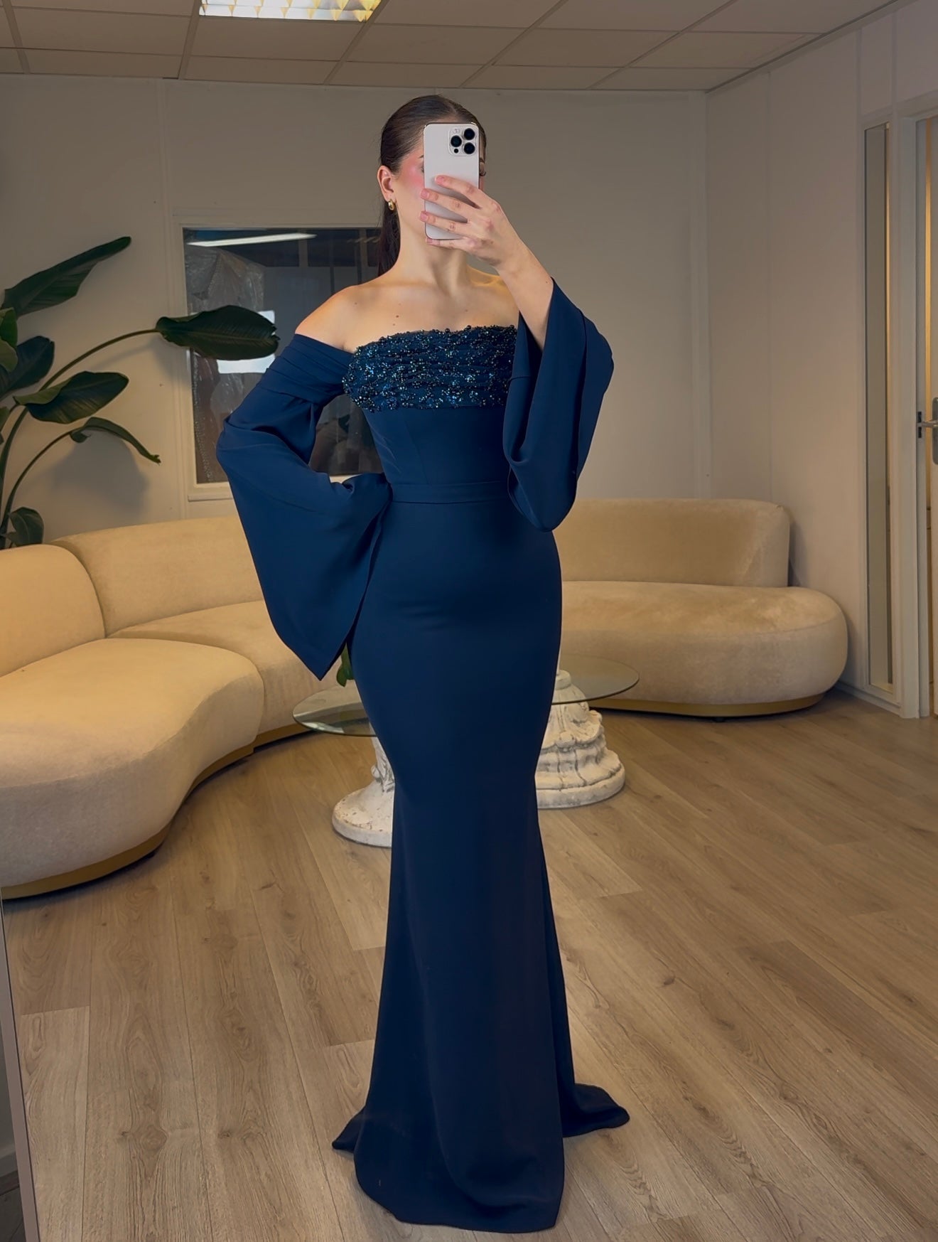 The Nara dress navy blue