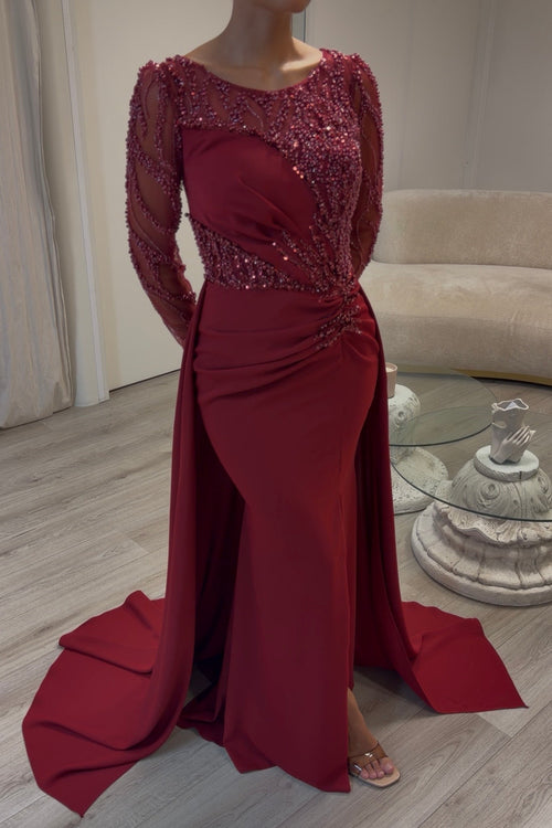 The Nevra dress burgundy