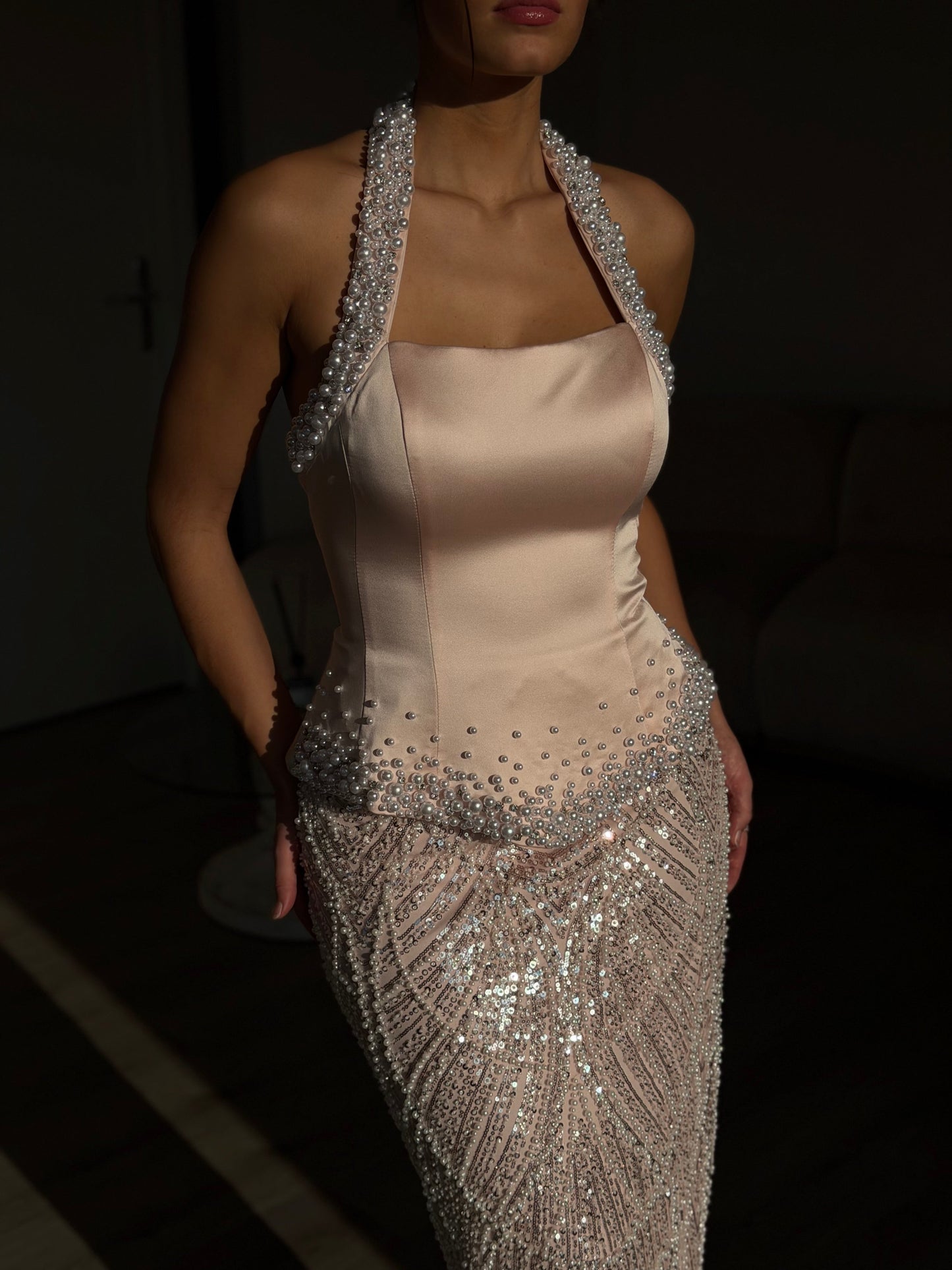The Adiola dress soft pink