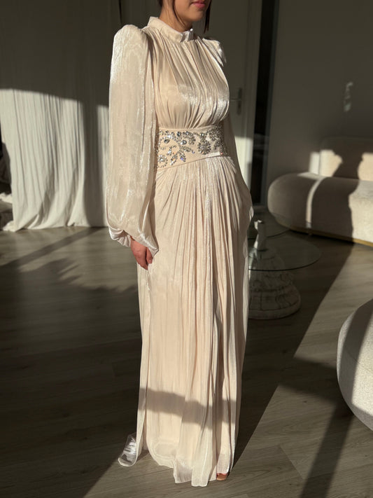 The Valira dress beige