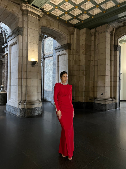 The Azura dress red