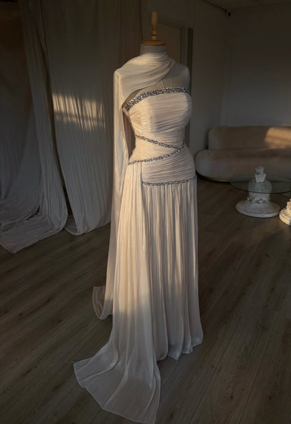 The Alia dress ivory beige