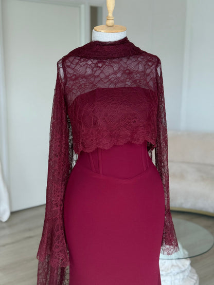 The Amera dress burgundy