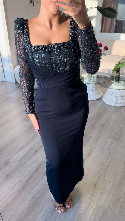 The Elmaza dress navy blue