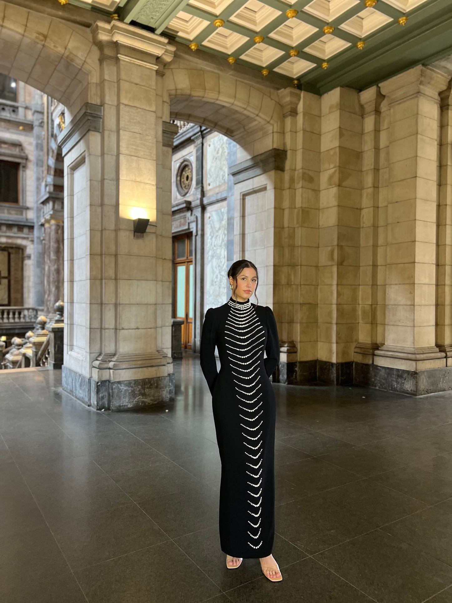 The Bahar dress black