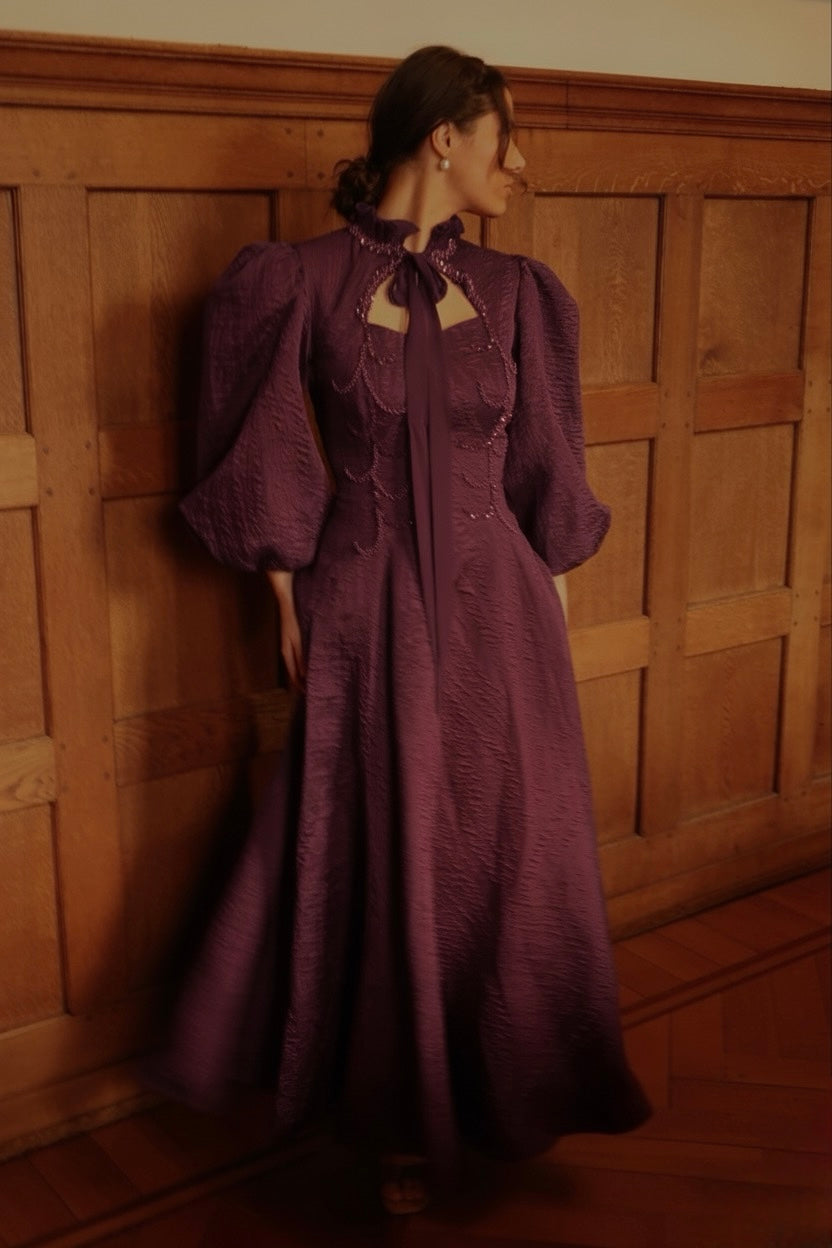 The Arabella dress plum