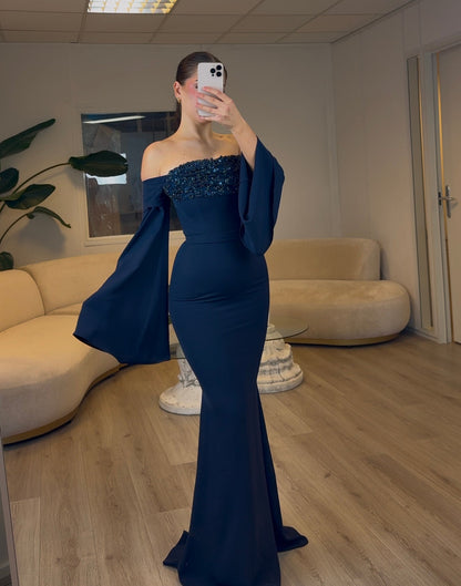 The Nara dress navy blue