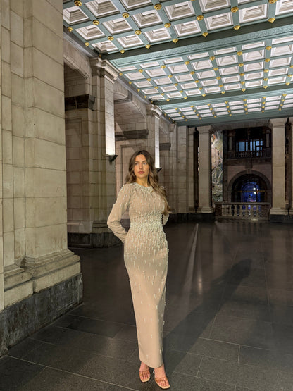 The Viana dress beige