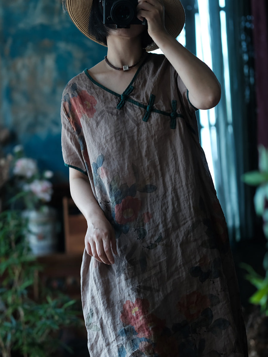 å¥³æ¬¾æ°æå¤å­£è±æµå°è±æ­æ£äºéº»é£èº«è£
