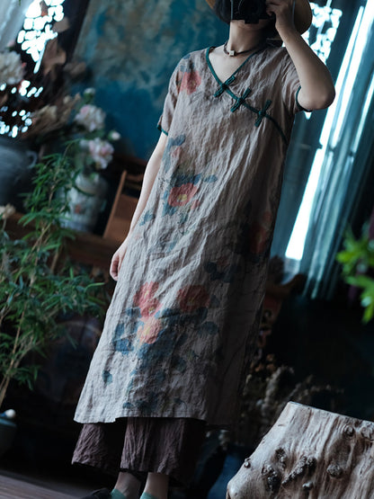 å¥³æ¬¾æ°æå¤å­£è±æµå°è±æ­æ£äºéº»é£èº«è£