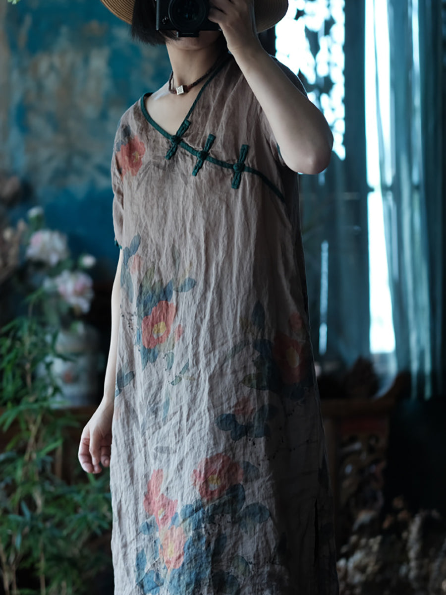 å¥³æ¬¾æ°æå¤å­£è±æµå°è±æ­æ£äºéº»é£èº«è£