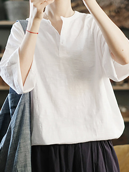 å¥³å£«å¤å­£ä¼éç´è²åé  100% ç´æ£è¥¯è¡«