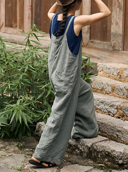 å¥³å£«å¤å­£å¾©å¤ç´è²100%éº»é£èº«è¤²